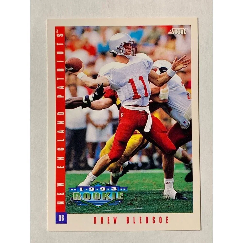 1993 Score #308 - Drew Bledsoe Rookie New England Patriots
